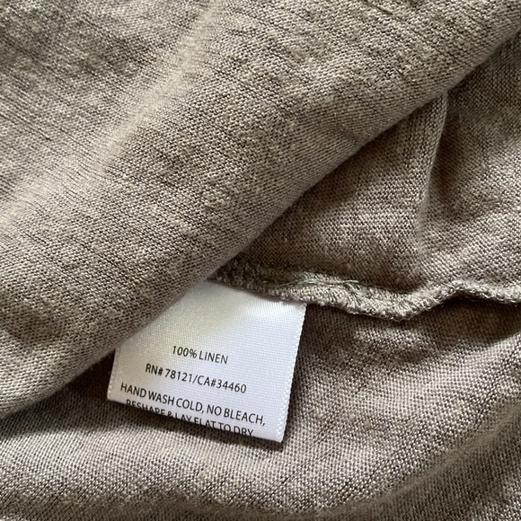 Eileen Fisher Sequined Grey Linen Tank Top Small - Picture 6 of 6